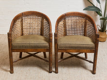 Load image into Gallery viewer, 1970’s Wicker Back Barrel Chair
