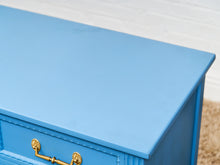 Load image into Gallery viewer, Château Sky Blue Hollywood Regency Dresser
