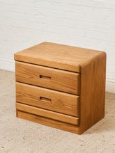 Load image into Gallery viewer, 2 Drawer Boho Oak Nightstand
