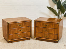 Load image into Gallery viewer, Vintage Pair of Campaign Nightstands

