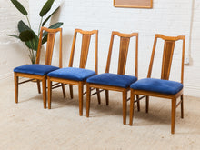 Load image into Gallery viewer, Blue Vintage Mid Century Dining Chairs
