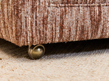 Load image into Gallery viewer, Curved Vintage Sectional Sofa in Rosewood Textured Upholstery
