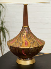 Load image into Gallery viewer, Pair of 1960s Sculptural Brass and Enamel Table Lamps
