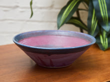 Load image into Gallery viewer, Large Pink and Blue Studio Pottery Bowl
