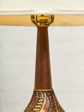 Load image into Gallery viewer, Pair of 1960s Sculptural Brass and Enamel Table Lamps

