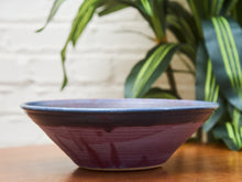 Load image into Gallery viewer, Large Pink and Blue Studio Pottery Bowl
