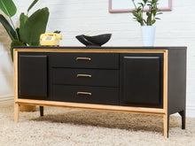 Load image into Gallery viewer, Black and Blonde Mid Century Dresser

