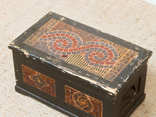 Load image into Gallery viewer, Large Mosaic Folk Art Antique Box
