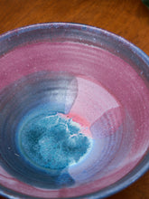 Load image into Gallery viewer, Large Pink and Blue Studio Pottery Bowl
