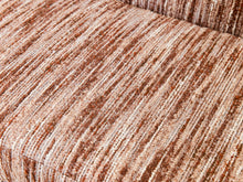 Load image into Gallery viewer, Curved Vintage Sectional Sofa in Rosewood Textured Upholstery
