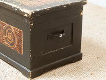 Load image into Gallery viewer, Large Mosaic Folk Art Antique Box
