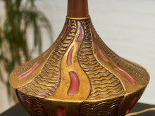 Load image into Gallery viewer, Pair of 1960s Sculptural Brass and Enamel Table Lamps
