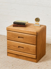 Load image into Gallery viewer, 2 Drawer Boho Oak Nightstand
