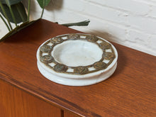 Load image into Gallery viewer, Neoclassical Round Ashtray with Embossed Roman Figures-Solid Marble Tray
