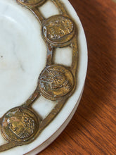 Load image into Gallery viewer, Neoclassical Round Ashtray with Embossed Roman Figures-Solid Marble Tray
