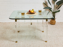 Load image into Gallery viewer, Tubular Lucite and Brass Italian Game Table
