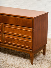 Load image into Gallery viewer, Walnut Mid Century 9 Drawer Dresser
