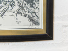 Load image into Gallery viewer, Vintage Dry Dock Harbor Scene Black and White Architectural Print Framed
