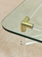 Load image into Gallery viewer, Tubular Lucite and Brass Italian Game Table
