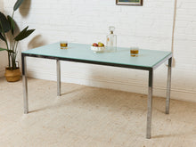Load image into Gallery viewer, Chrome Table with Frosted Glass
