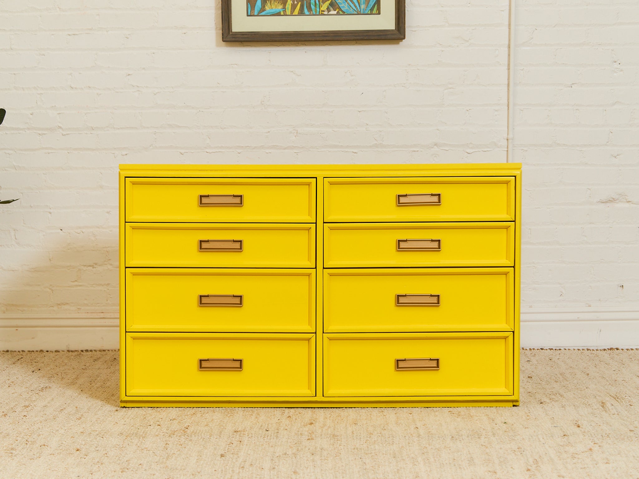 Yellow Eight Drawer Bamboo Dresser Sunbeam Vintage Yellow Eight Drawer Bamboo Dresser Sunbeam Vintage