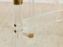 Load image into Gallery viewer, Tubular Lucite and Brass Italian Game Table
