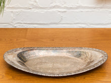 Load image into Gallery viewer, Silver Plated Oval Braided Edge Tray
