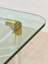 Load image into Gallery viewer, Tubular Lucite and Brass Italian Game Table

