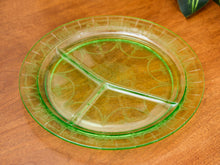 Load image into Gallery viewer, Set of Five Uranium Ballerina Divided Plates
