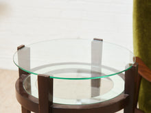 Load image into Gallery viewer, Round Wood 2 Tier Table
