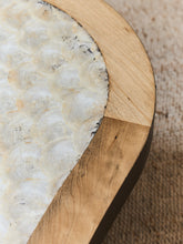 Load image into Gallery viewer, Organic Modern Sculptural Coffee Table Curved Wood Mother of Pearl Design
