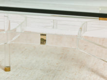 Load image into Gallery viewer, Tubular Lucite and Brass Italian Game Table
