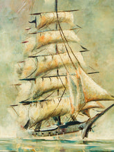 Load image into Gallery viewer, Mid-century, Modern Extraordinary Sailboat Painting
