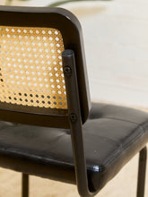Load image into Gallery viewer, Black and Rattan Dining Chair
