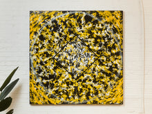Load image into Gallery viewer, Geometric Acrylic Abstract Mandala museum Painting in Yellow by Gerald Campbell
