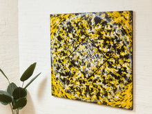 Load image into Gallery viewer, Geometric Acrylic Abstract Mandala museum Painting in Yellow by Gerald Campbell
