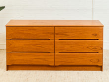 Load image into Gallery viewer, Teak Danish Modern 6 Drawer Dresser
