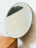 Round Scalloped Edge Art Deco Mirror