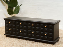 Load image into Gallery viewer, Black and Gold Brutalist Dresser
