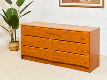 Load image into Gallery viewer, Teak Danish Modern 6 Drawer Dresser

