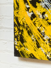Load image into Gallery viewer, Geometric Acrylic Abstract Mandala museum Painting in Yellow by Gerald Campbell
