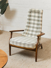 Load image into Gallery viewer, Gingham Danish Modern Armchair
