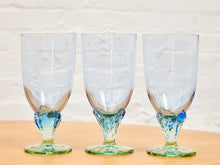 Load image into Gallery viewer, Set of Three Bormioli Rocco " Bahia" Water Glasses
