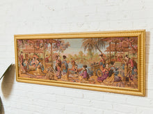 Load image into Gallery viewer, Antique Japanese Geisha Tapestry Framed
