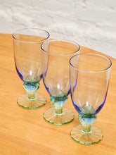 Load image into Gallery viewer, Set of Three Bormioli Rocco " Bahia" Water Glasses
