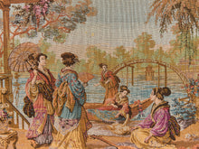 Load image into Gallery viewer, Antique Japanese Geisha Tapestry Framed
