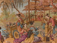 Load image into Gallery viewer, Antique Japanese Geisha Tapestry Framed
