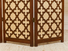 Load image into Gallery viewer, Wood Patterned Three Panel Screen Divider
