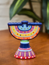 Load image into Gallery viewer, Hanukkah Hand Painted Candle Holder
