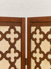 Load image into Gallery viewer, Wood Patterned Three Panel Screen Divider
